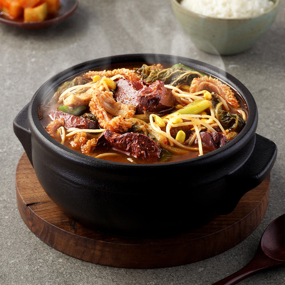 [진한식품] 진한 압도적 양평 선지 해장국 1kg 2개 가격으로 3개 가져가세요 + 1개 밀키트 국물요리 간편식 캠핑 술안주