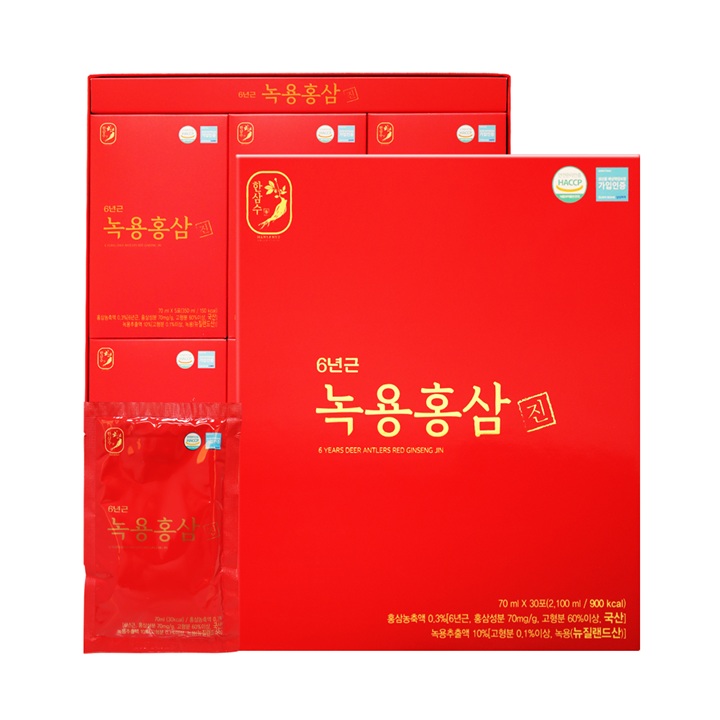 [한삼수] 6년근 녹용홍삼진 70ml x 30포