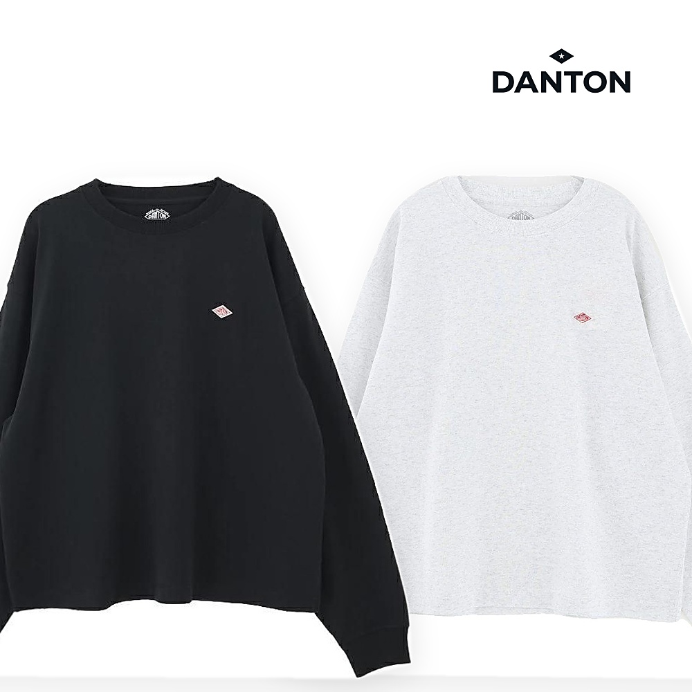 [Danton] 단톤 플레인 롱슬리브 긴팔 티셔츠(블랙, 화이트 S~XL)