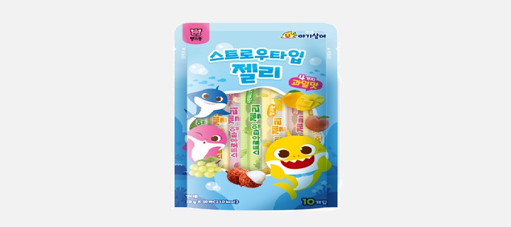 [남양H&B] 핑크퐁 아기상어 스트로우 젤리 2g x 10개입