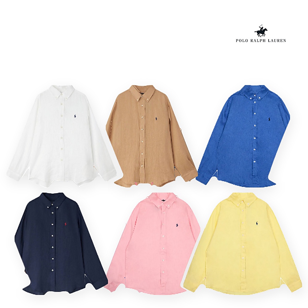 [Polo Ralph Lauren] 폴로랄프로렌 남여공용 린넨셔츠(화이트, 베이지, 블루, 네이비, 핑크, 옐로우 S~XL)