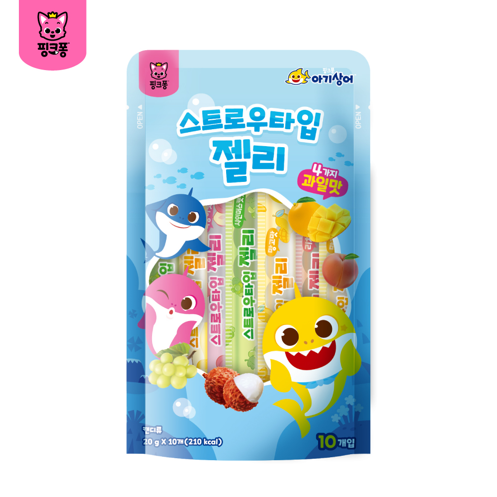 [남양H&B] 핑크퐁 아기상어 스트로우 젤리 2g x 10개입