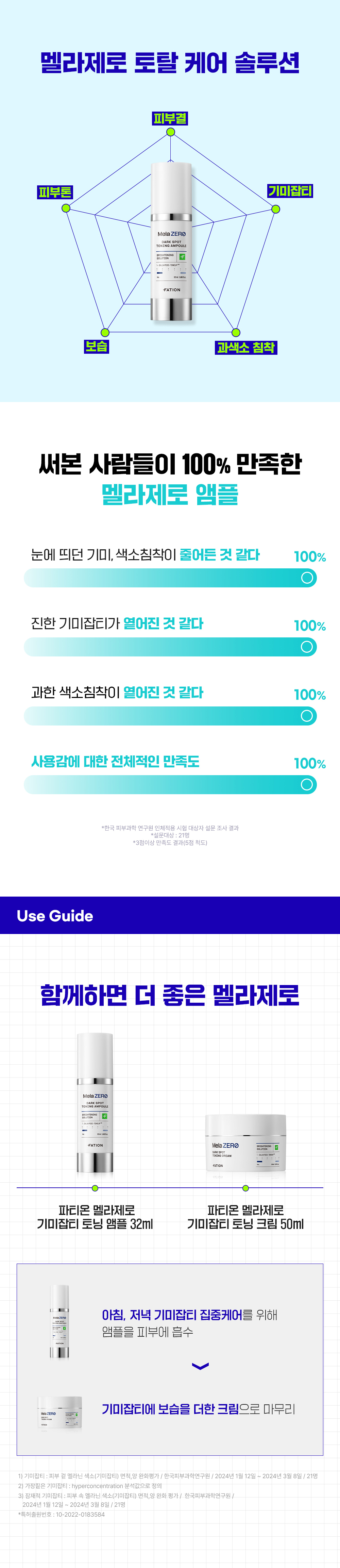 [파티온] 멜라제로 기미잡티 토닝 앰플 32ml